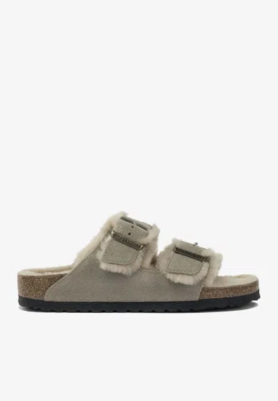 Birkenstock Arizona Suede Sandals In Brown