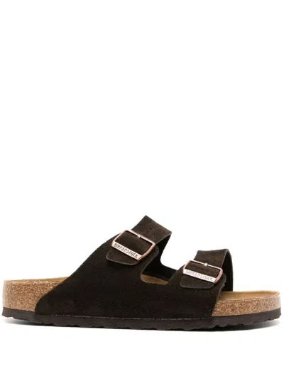 Birkenstock Arizona Suede Sandals In Brown