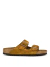 Birkenstock Arizona Soft Slide Sandal In Brown