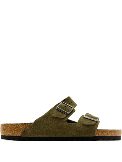 Birkenstock Arizona Soft Footbed Sandals Thyme In Green