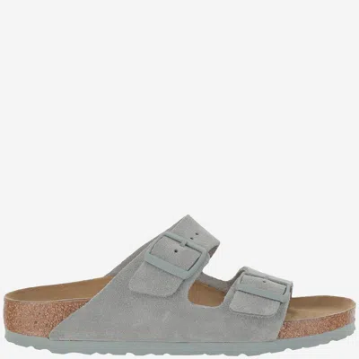 Birkenstock Arizona Suede Sandals In Pure Sage