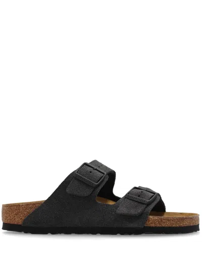 Birkenstock Arizona Suede Sandals In Black