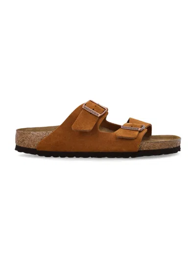 Birkenstock Arizona Soft Suede Sandals In Mink