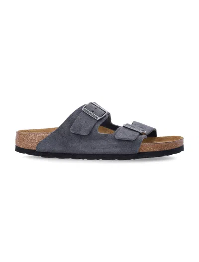 Birkenstock Arizona Suede Sandals - Unisex Comfort Footwear In Gray