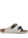 Birkenstock Zurich Tech Suede Slides In White