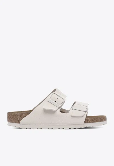 Birkenstock Arizona Suede Sandals With Buckled-straps In White