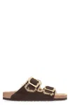 Birkenstock Arizona Suede Shearling Slides