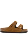 Birkenstock Arizona Suede Slides In Brown