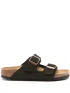 Birkenstock Arizona Soft Footbed Womens Oiled Leather Sandals In Brown