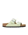 Birkenstock Arizona Suede Soft Footbed Sandals In Green