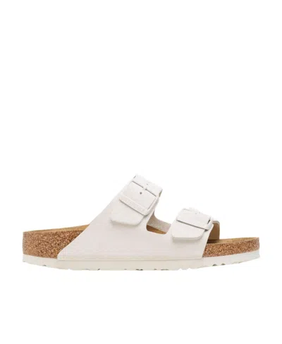 Birkenstock Arizona Suede Slides In White