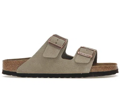 Pre-owned Birkenstock Arizona Suede Sneakers In Taupe