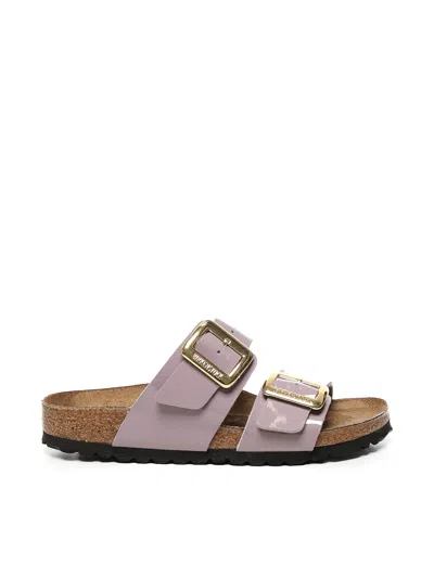 Birkenstock Arizona Sydney Cushion Buckle Sandals In Purple