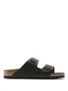 Birkenstock Arizona Flats In Brown Leather In Brown