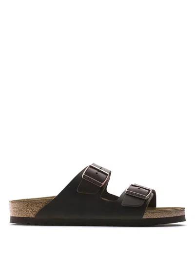 Birkenstock Arizona Flats In Brown Leather