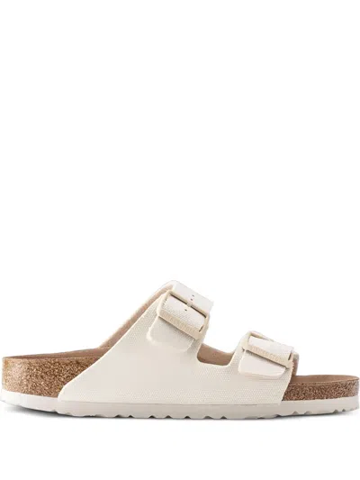 Birkenstock Arizona Vegan Canvas Slides In Neutral