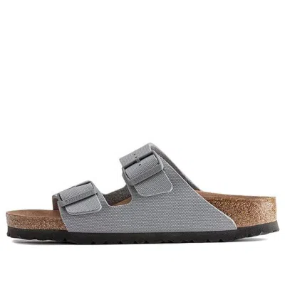 Birkenstock Arizona Vegan Men Textile 'stone Coin' In Gray