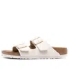 Birkenstock Arizona Vegan Textile Narrow Fit Sandals 'eggshell' In Neutral