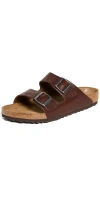 Birkenstock Arizona Soft Footbed Leather Sandal In Roast