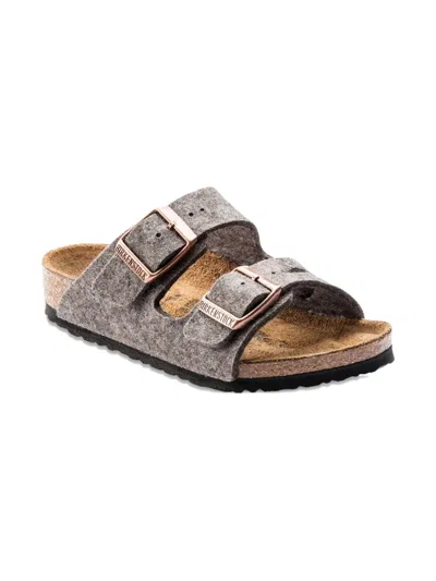 Birkenstock Kids' Arizona "wool Felt Grey" Sandals In Gray