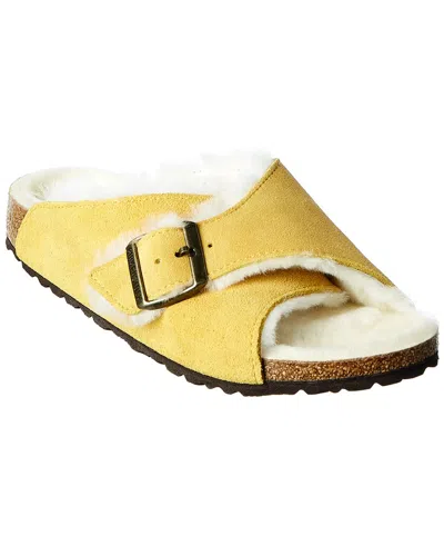 Birkenstock Arosa Suede Sandal In Yellow