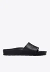 Birkenstock Barbados Logo-embossed Eva Slides In Black