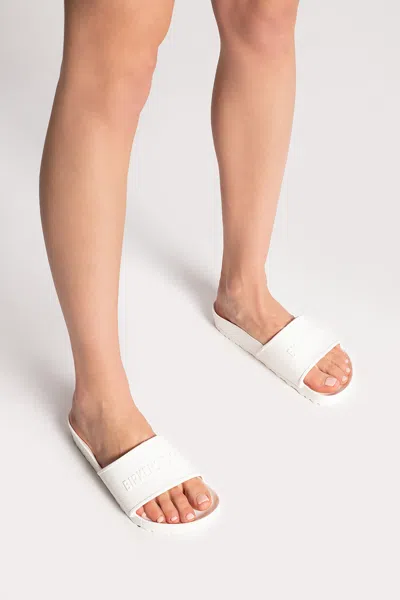 Birkenstock ‘barbados' Slides With Logo In White