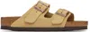 Birkenstock Beige Regular Arizona Sandals In Latte Cream