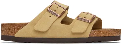 Birkenstock Beige Regular Arizona Sandals In Latte Cream