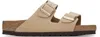 Birkenstock Beige Regular Arizona Soft Footbed Sandals In Sandcastle