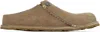 Birkenstock Beige Regular Zermatt 365 Slip-on Loafers In Gray Taupe Suede