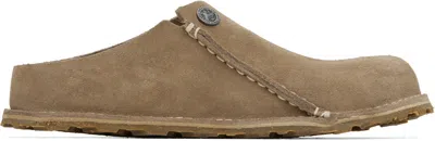 Birkenstock Beige Regular Zermatt 365 Slip-on Loafers In Gray Taupe Suede
