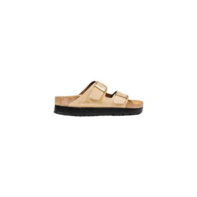 Birkenstock Beige Synthetic Platform Sandals In Multi