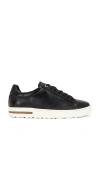 Birkenstock Natural Leather Bend Low Sneaker In Black In Black