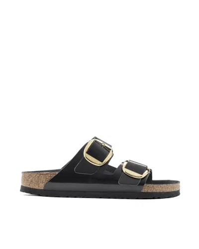 Birkenstock Arizona Droplet Buckle Shiny Leather Sandals In Multi