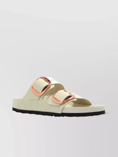 Birkenstock Big Buckle Double Strap Sandals In White