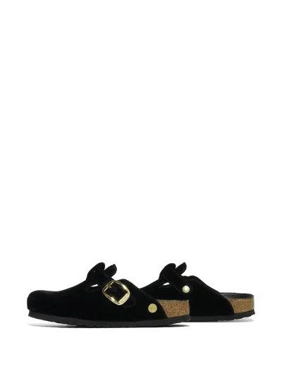 Birkenstock Big Buckle Mules In Black