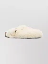 Birkenstock Womens Eggshell Shearling Boston Buckle-embellished Clogs In White