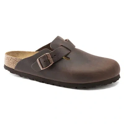 Pre-owned Birkenstock Bireknstock Unisex Boston Habana Oiled Leather (regular Width) - 0860131, Habana