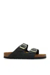 Birkenstock Black Microfiber Arizona Sandals In Verde