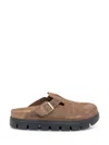 Birkenstock Boston Chunky In Brown Suede In Multi