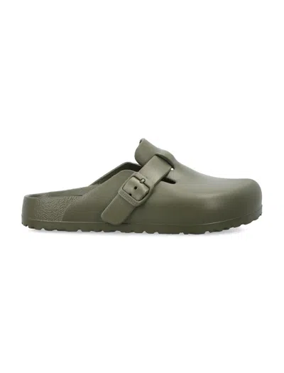 Birkenstock Boston Eva Khaki Man Sandals In Green