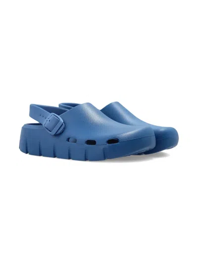 Birkenstock Kids' Birki Flow Buckle Clogs In Blue