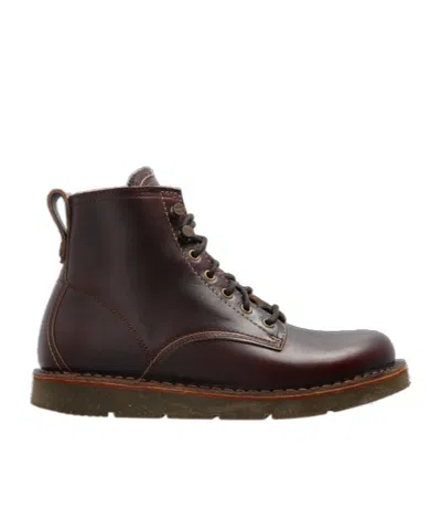 Birkenstock Birmingham Lace-up Leather Boots In Brown