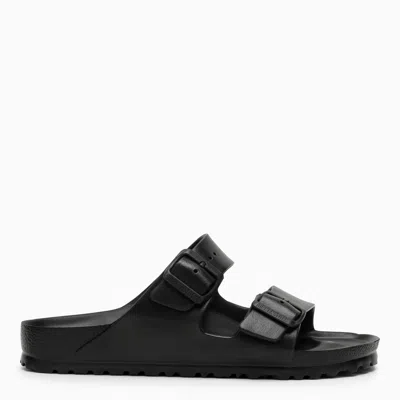 Birkenstock Black Arizona Essentials Slide In White