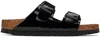 Birkenstock Arizona Birko-flor Patent Womens Sandals In Black