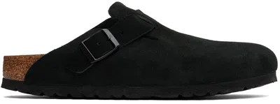 BIRKENSTOCK BLACK BOSTON SOFT FOOTBED NARROW LOAFERS