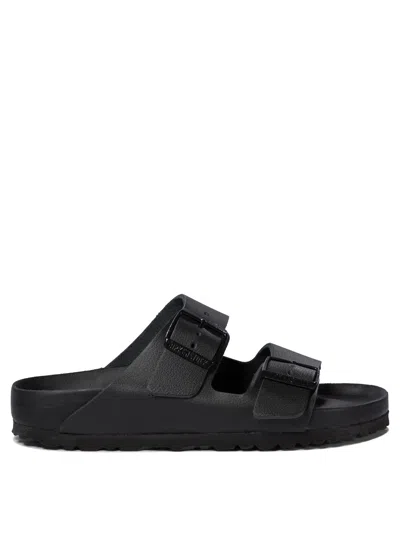 Birkenstock Arizona Natural Leather Sandals In Black