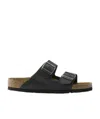 Birkenstock Arizona Suede Open-toe Sandals In Black