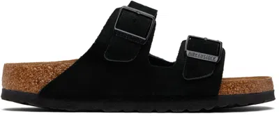 Birkenstock Arizona Suede Sandals With Buckled-straps In Black
